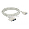 Kabel RS-232-LPT szeregowy-równoległy męsko-żeński M-F 5m Delock 86876