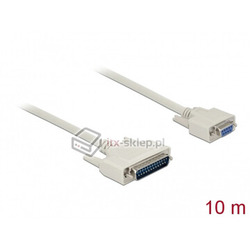 Kabel RS-232-LPT szeregowy-równoległy męsko-żeński M-M 10m Delock 86877
