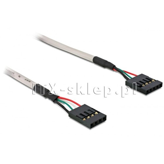 Przedłużacz USB 4pin - 5pin żeński-żeński 50 cm raster 2,54mm