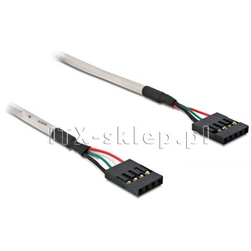 Przedłużacz USB 4pin - 5pin żeński-żeński 50 cm raster 2,54mm