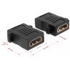 Łącznik HDMI adapter F-F żeńsko-żeński z otworami montażowymi Delock 65509
