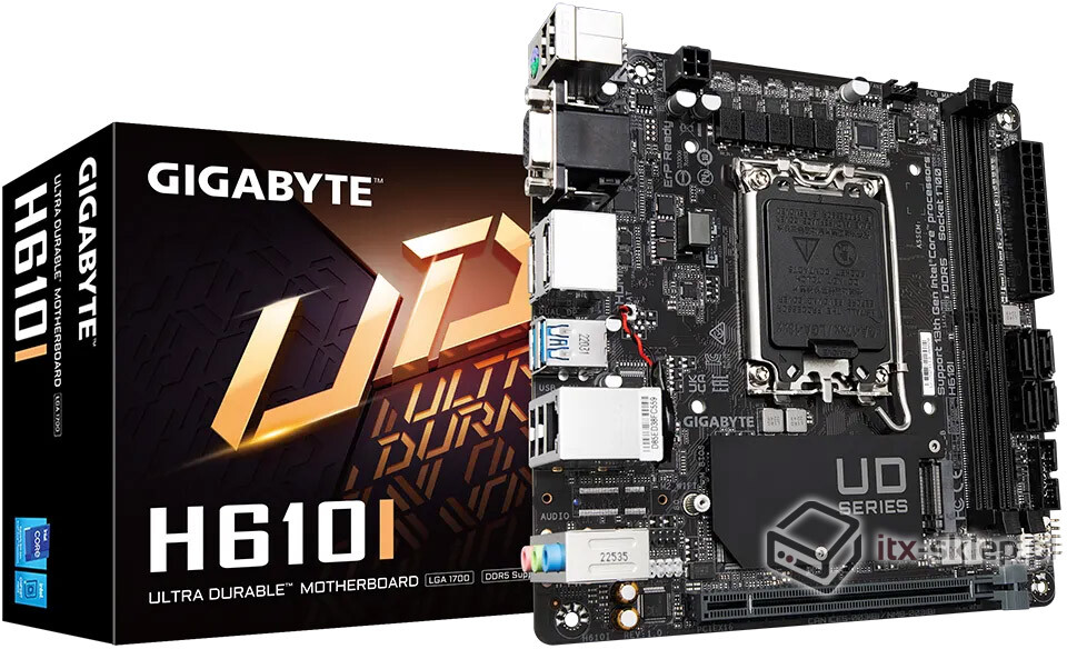 Gigabyte H610I mini-ITX H610 Intel Alder Lake-S LGA1700 DDR5 USB 3.2 4xSATA