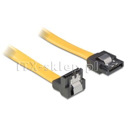 Kabel SATA kątowy/prosty 20 cm zatrzask Delock 82471