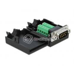 Adapter terminal RS-232 w obudowie męski Sub-D 9pin raster 3,81 mm