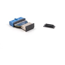 Zaślepka przeciwkurzowa gniazda USB 3.0 typ E klucz A lub B czarna Delock 64286