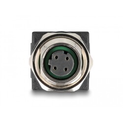 Adapter sieciowy M12 4pin D-coded żeński do RJ-45 żeński prosty Delock 60060