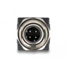 Adapter sieciowy M12 4pin D-coded męski do RJ-45 żeński prosty Delock 60061