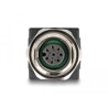 Adapter sieciowy M12 8pin A-coded żeński do RJ-45 żeński prosty Delock 60062