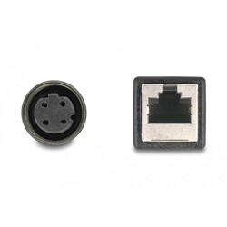 Przewód adapter M12 D-coded 4-pin żeński - RJ45 Cat.5e żeński 50cm Delock 60066 Przewód adapter M12 D-coded 4-pin żeński - RJ45 Cat.5e żeński 50cm Delock 60066