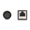 Przewód adapter M12 D-coded 4-pin żeński - RJ45 Cat.5e żeński 50cm Delock 60066
