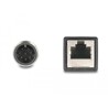 Przewód adapter IP67 M12 A-coded 8-pin męski - RJ45 Cat.5e żeński 50cm Delock 60069