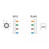 Przewód adapter IP67 M12 A-coded 8-pin męski - RJ45 Cat.5e żeński 50cm Delock 60069