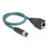 Przewód adapter IP67 M12 X-coded 8-pin męski - RJ45 Cat.5e żeński 50cm Delock 60070
