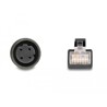 Przewód adapter IP67 M12 D-coded 4-pin żeński - RJ45 Cat.5e męski 50cm Delock 60072