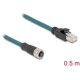 Przewód adapter IP67 M12 A-coded 8-pin żeński - RJ45 Cat.6A męski 50cm Delock 60074