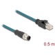 Przewód adapter IP67 M12 A-coded 8-pin męski - RJ45 Cat.6A męski 50cm Delock 60075