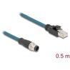 Przewód adapter IP67 M12 A-coded 8-pin męski - RJ45 Cat.6A męski 50cm Delock 60075