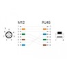 Przewód adapter IP67 M12 A-coded 8-pin męski - RJ45 Cat.6A męski 50cm Delock 60075