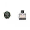 Przewód adapter IP67 M12 X-coded 8-pin żeński - RJ45 Cat.6A męski 50cm Delock 60076