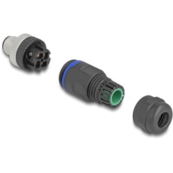 Złącze M12 IP67 4pin męski A-coded złącze śrubowe montażowe 4pin Delock 60533