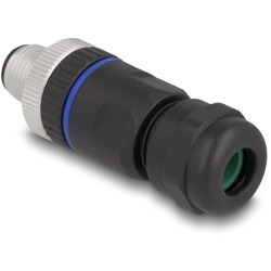 Złącze M12 IP67 8pin męski A-coded złącze śrubowe montażowe 8pin Delock 60535