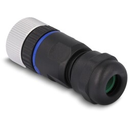Złącze M12 IP67 4pin żeński A-coded złącze śrubowe montażowe 4pin Delock 60536