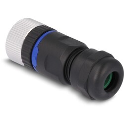 Złącze M12 IP67 5pin żeński A-coded złącze śrubowe montażowe 5pin Delock 60537