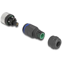 Złącze M12 IP67 5pin żeński A-coded złącze śrubowe montażowe 5pin Delock 60537