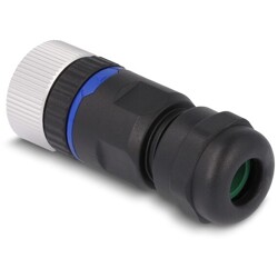 Złącze M12 IP67 8pin żeński A-coded złącze śrubowe montażowe 8pin Delock 60538