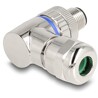 Złącze M12 metalowe kątowe IP67 3pin żeński A-coded złącze śrubowe montażowe 3pin Delock 60539