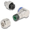 Złącze M12 metalowe kątowe IP67 3pin żeński A-coded złącze śrubowe montażowe 3pin Delock 60539