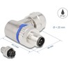 Złącze M12 metalowe kątowe IP67 4pin męski A-coded złącze śrubowe montażowe 4pin Delock 60540