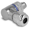 Złącze M12 metalowe kątowe IP67 4pin męski A-coded złącze śrubowe montażowe 4pin Delock 60540