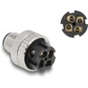 Złącze M12 metalowe kątowe IP67 4pin męski A-coded złącze śrubowe montażowe 4pin Delock 60540