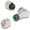 Złącze M12 metalowe kątowe IP67 3pin żeński A-coded złącze śrubowe montażowe 3pin Delock 60542