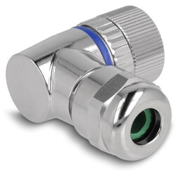Złącze M12 metalowe kątowe IP67 4pin żeński A-coded złącze śrubowe montażowe 4pin Delock 60565