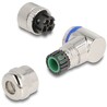 Złącze M12 metalowe kątowe IP67 4pin żeński A-coded złącze śrubowe montażowe 4pin Delock 60565