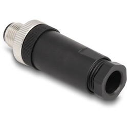 Złącze M12 IP67 3pin męski A-coded złącze śrubowe montażowe 3pin Delock 60566