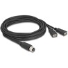 Kabel szeregowy M12 8pin - 2x USB 2.0 3m Delock 60651
