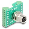 Adapter M12 17pin żeński A-coded na 18-pinowy terminal połączeniowy Delock 60660