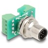 Adapter M12 8pin męski A-coded na 9-pinowy terminal połączeniowy Delock 60664
