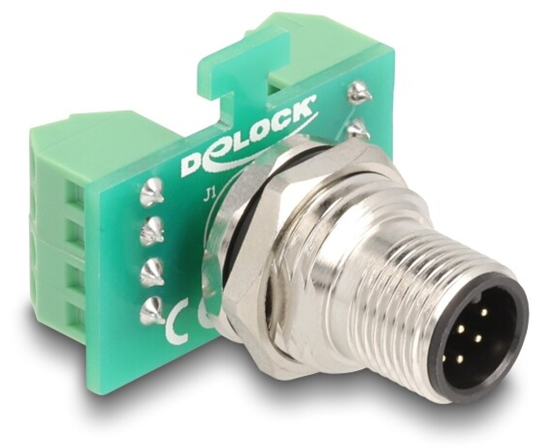 Adapter M12 8pin męski A-coded na 9-pinowy terminal połączeniowy Delock ...