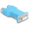 Adapter DB9 2x M12 A-coded męski żeński 5pin rozdzielacz magistrali CAN prosty niebieski Delock 60665