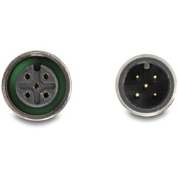 Adapter DB9 2x M12 A-coded męski żeński 5pin rozdzielacz magistrali CAN kątowy niebieski Delock 60666