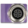 Adapter sieciowy M12 4pin D-coded żeński do RJ-45 żeński z otworem prosty fioletowy Delock 60678
