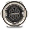 Adapter M12 8pin żeński X-coded RJ-45 żeński metalowy STP Delock 60685