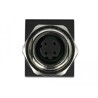 Adapter sieciowy M12 4pin D-coded żeński do RJ-45 żeński kątowy Delock 66312