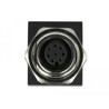Adapter sieciowy M12 8pin A-coded żeński do RJ-45 żeński kątowy Delock 66314