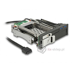 Kieszeń do zatoki 5,25" do dysku 2,5" i 3,5" SATA + 2xUSB 3.0 Delock 47209