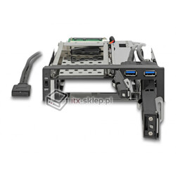 Kieszeń do zatoki 5,25" do dysku 2,5" i 3,5" SATA + 2xUSB 3.0 Delock 47209
